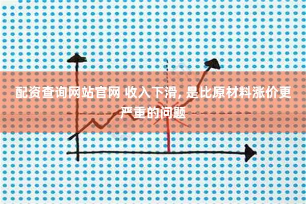配资查询网站官网 收入下滑, 是比原材料涨价更严重的问题