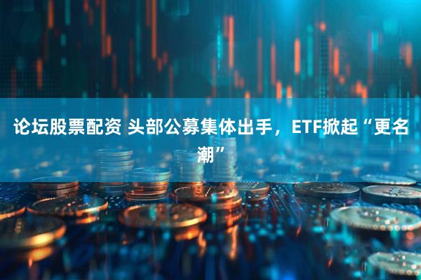论坛股票配资 头部公募集体出手，ETF掀起“更名潮”